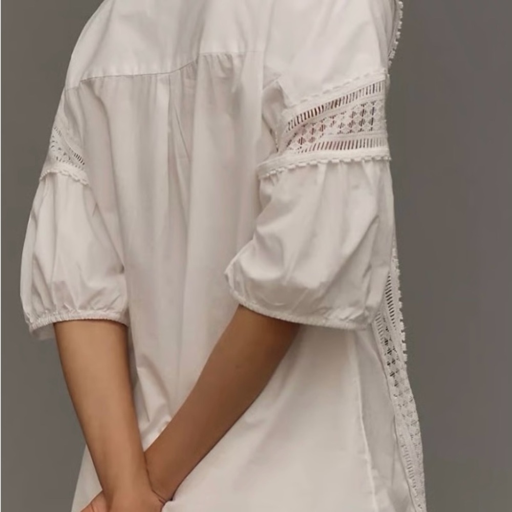 Anthropologie Lace Detail Blouse